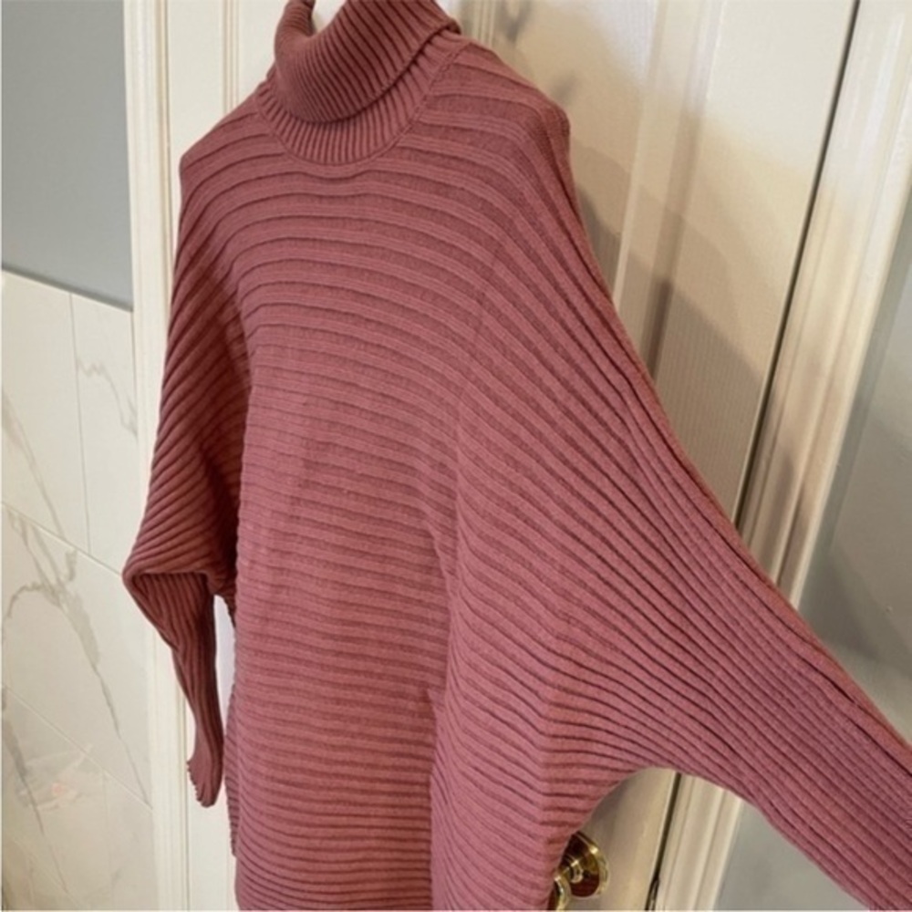 NEW Ribbed Blush Turtleneck - Picture 5 of 10